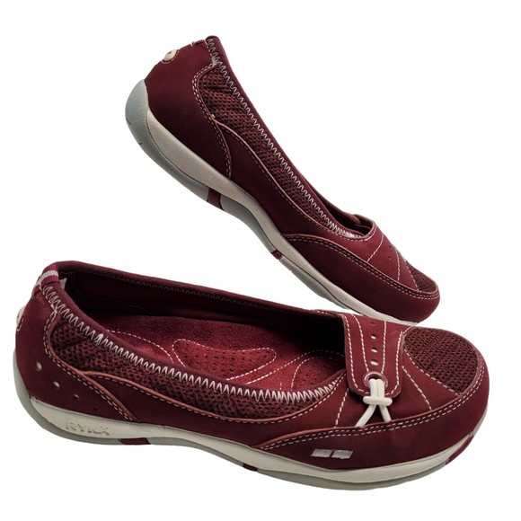 RYKA Skimmers Sneakers - Women's size 6 - Flats Slip On Red Burgandy - Picture 5 of 8